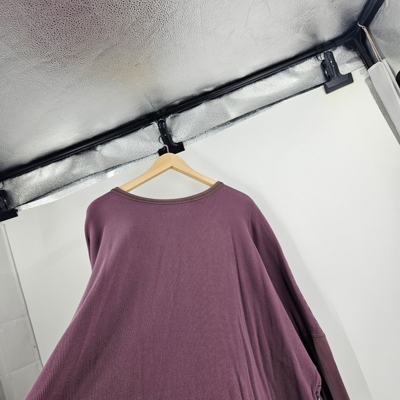 Blue Fish Tunic Dress Purple Waffle Knit Hand Painted Floral Oversized One Size - Picture 13 of 13